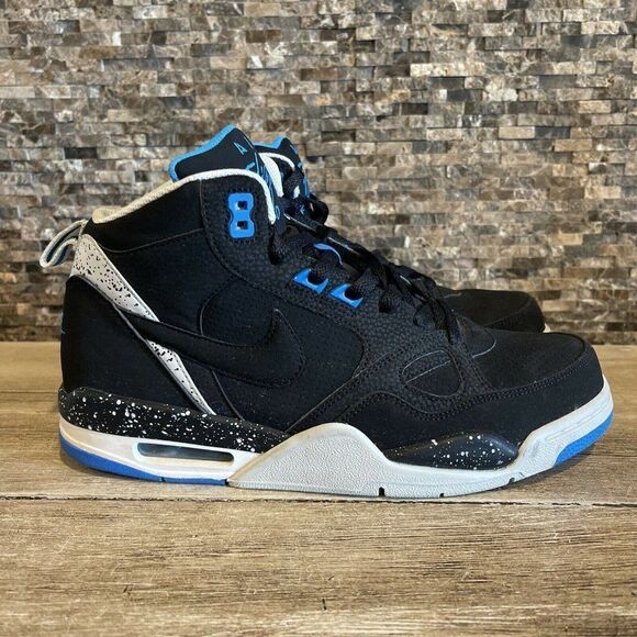 Nike Air Flight ’13 Mid Black Photo Blue 579961-001 Size 8 Jordan Pippen Uptempo - Picture 1 of 7